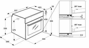 Bauknecht BAR2 KH8V2 IN Einbau-Backofen/A+/71 L/ hydrolytische Selbstreinigungsfunktion / Edelstahl ProTouch / PowerHeißluft - 8