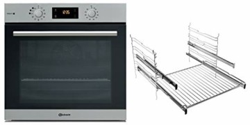 Bauknecht BAR2S K8 V2 IN Dampf-Backofen inklusive 2-fach Backauszug/A+/71 L Maxi-Garraum/Heißluft/Gentle Steam mit Feuchtigkeitszugabe/Einfaches Reinigen mit SmartClean-Innenraum, Edelstahl - 2