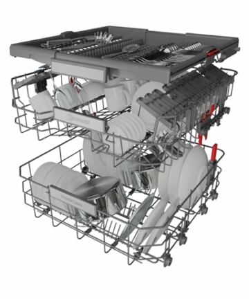 Bauknecht BCIO 3T341 PLET Vollintegrierbarer Geschirrspüler 60 cm /Edelstahl/14 Maßgedecke/10 Standardprogramme und 1 Sensorprogramm/PowerClean/ActiveDry/Besteckschublade/Vollwasserschutz - 11