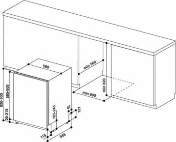 Bauknecht BCIO 3T341 PLET Vollintegrierbarer Geschirrspüler 60 cm /Edelstahl/14 Maßgedecke/10 Standardprogramme und 1 Sensorprogramm/PowerClean/ActiveDry/Besteckschublade/Vollwasserschutz - 19