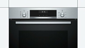 Bosch HBA537BS0 Serie 6 Einbau-Backofen, 60 x 60 cm, EcoClean Direct Reinigungshilfe, AutoPilot 10 10 Automatikprogramme, 3D Heißluft Backen auf 3 Ebenen, LCD-Display, Versenkknebel, Kindersicherung - 2