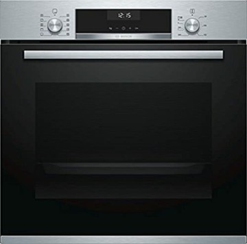 Bosch HBA537BS0 Serie 6 Einbau-Backofen, 60 x 60 cm, EcoClean Direct Reinigungshilfe, AutoPilot 10 10 Automatikprogramme, 3D Heißluft Backen auf 3 Ebenen, LCD-Display, Versenkknebel, Kindersicherung - 1