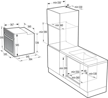Gorenje BPS 6737 E02B Einbau-Backofen, 77 Liter, Pyrolyse, Heißluft, ExtraSteam, Gentle Close & Open, AirFry, PerfectGrill, PizzaMode 300°C, ChildLock, schwarz - 11