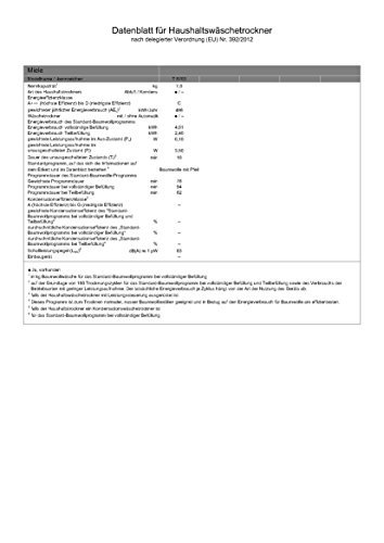 Miele Ablufttrockner/Energieklasse C/mit 7kg 