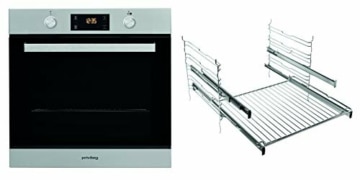 Privileg PBWR6 OH5V2 IN Einbau-Backofen /A+/71 L/Hydrolyse-Reinigungsfunktion/Backauszug mit 2 Ebenen/Multifunktions-Umluftbackofen mit 7 Funktionen /Edelstahl/Turn&Go/Click&Clean,Schwarz,Edelstahl - 1