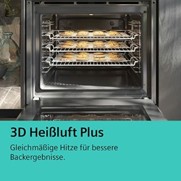 Siemens HB517ABS0 iQ500 Einbau-Elektro-Backofen / Edelstahl / A / cookControl10 / Schnellaufheizung / 3D Heißluft plus, Schwarz - 5
