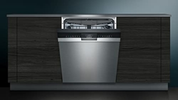 Siemens SN43ES14VE, iQ300 Smarter Geschirrspüler, Unterbau-Spülmaschine mit Besteckschublade, 60 cm, automatische Türöffnung dank autoOpen dry, besonders leise mit iQdrive-Motor, aquaStop, Edelstahl - 3